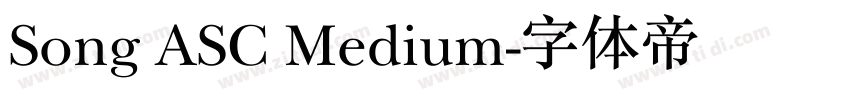 Song ASC Medium字体转换